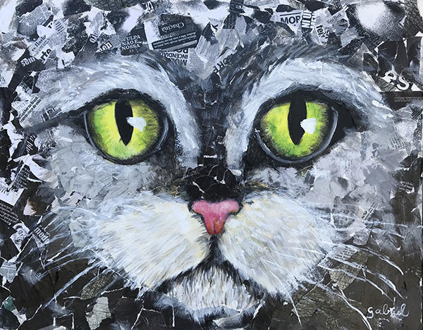 Gato - 40 x 50 - Mista - 2018